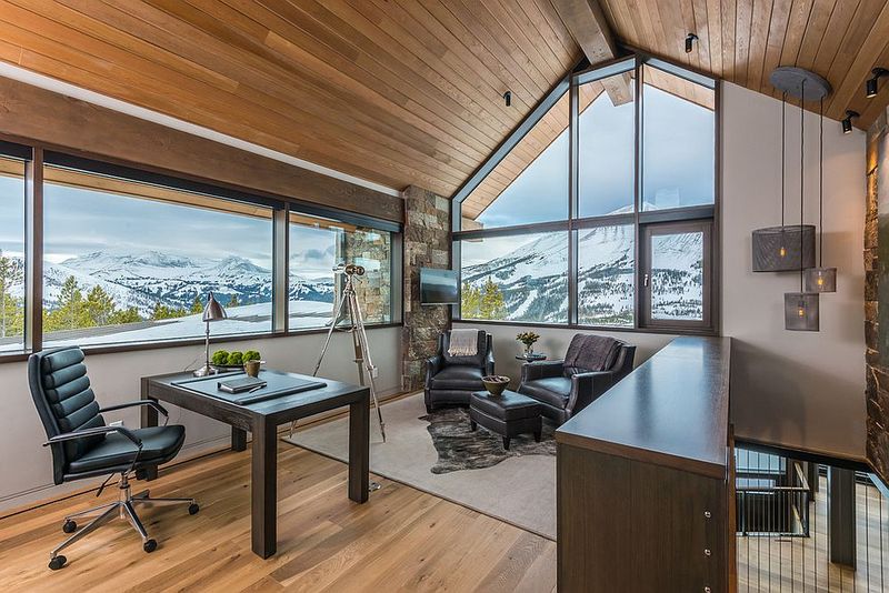 15 Key Reasons California's Luxury Cabin Style Is Taking Over The U.S. - Decor Hint Home Offices With Mountain Views