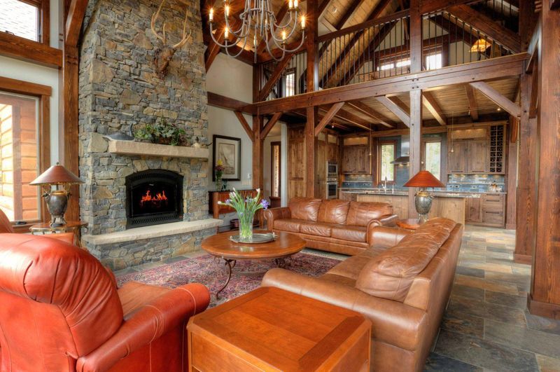 Stone Fireplaces As Focal Points