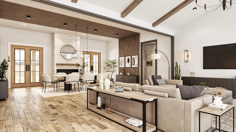 Open-Concept Spaces With Rustic Charm