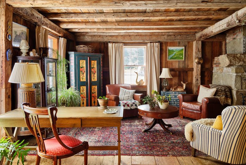Mix Of Antique And Modern Furniture Pieces