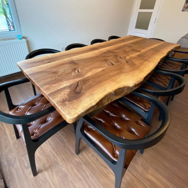 12 Wisconsin Farm Tables That Bring Everyone Together - Decor Hint Live-Edge Table