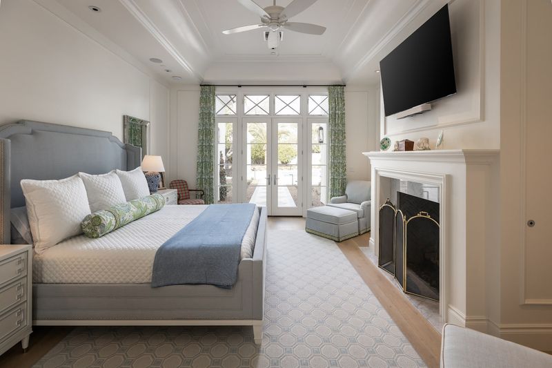 Tall French Doors Opening To Balconies