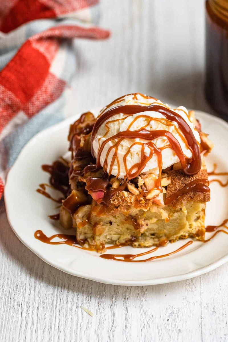 Spiced Apple Bread Pudding