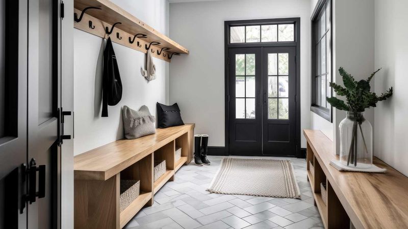 Outdoor-Indoor Transition Bench