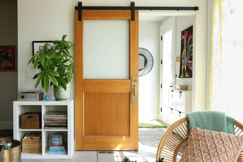 Barn-Style Sliding Doors Separating Spaces