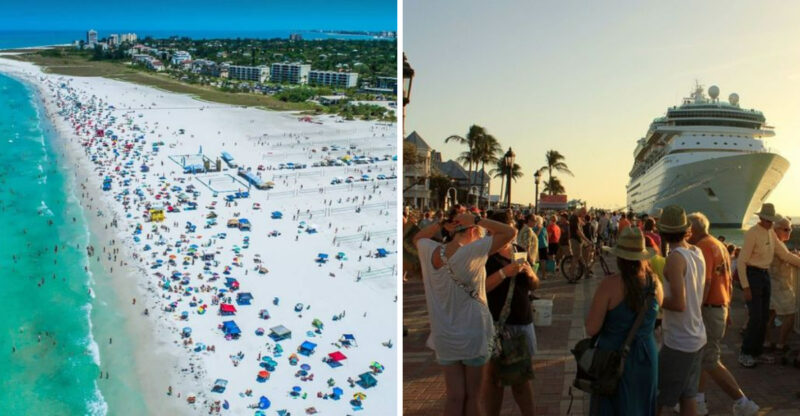 Florida Coastal Spots Swamped By Tourists