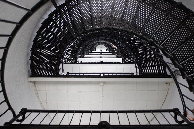 St. Augustine Lighthouse's Shadowy Staircase