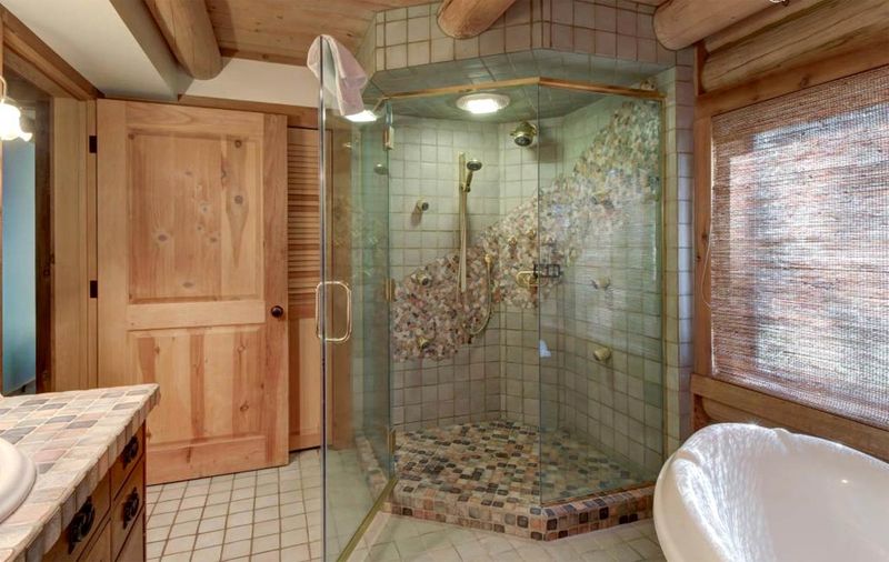 12 Vermont Cabin Bathrooms Where Winter Feels Like Retreat - Decor Hint Rainfall Shower Grotto
