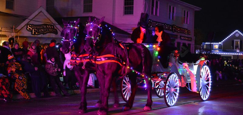 Shipshewana's Lights of Joy Buggy Parade