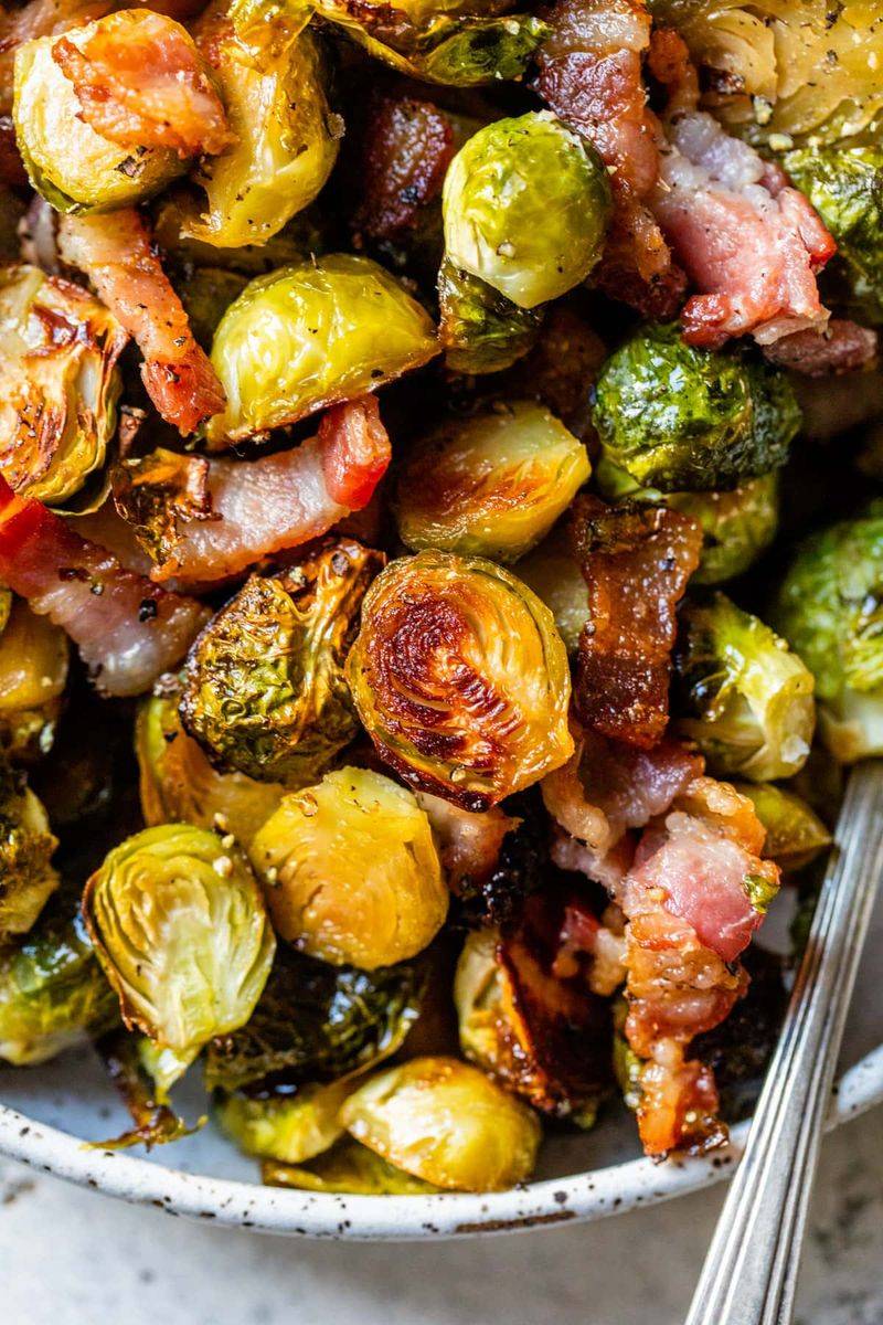 Maple-Glazed Brussels Sprouts with Bacon