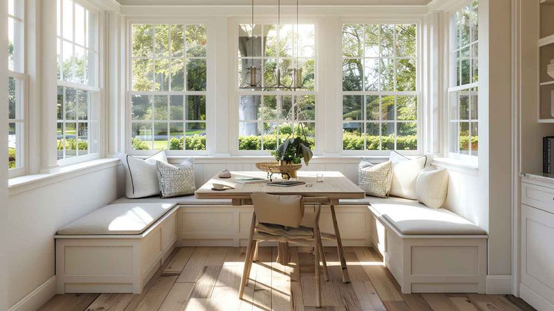Floor-Mounted Window Seats Framing Scenic Views