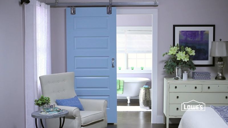 10 Portland Bathrooms With Bold Baby-Blue Touches That Feel Serene - Decor Hint Blue Barn Door Innovation