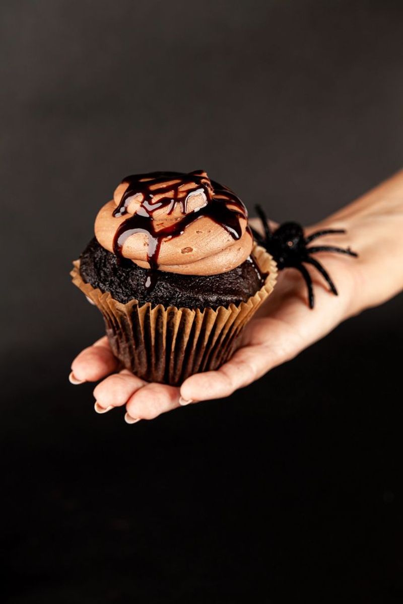 Spider Web Black Sesame Muffins