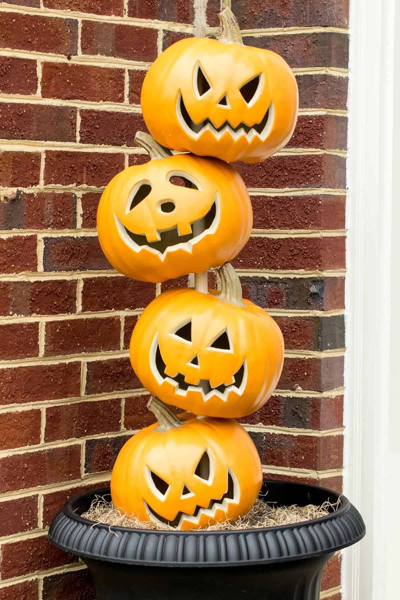 Elegant Pumpkin Topiaries