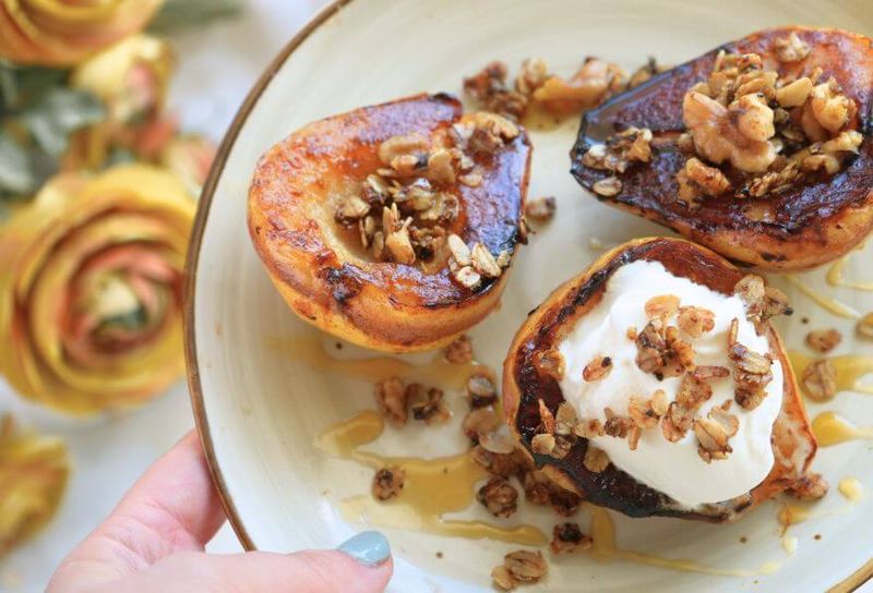 Honey-Roasted Pears with Lavender