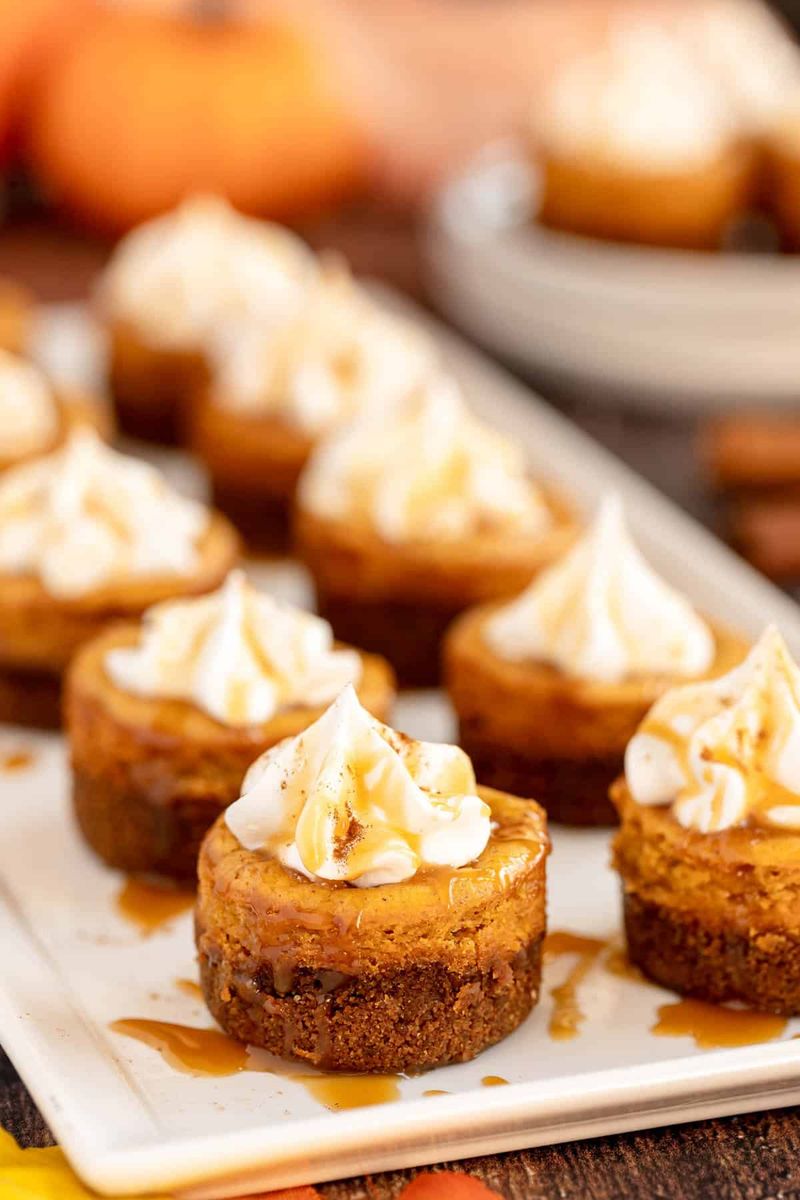 Mini Pumpkin Cheesecake Bites Of Joy