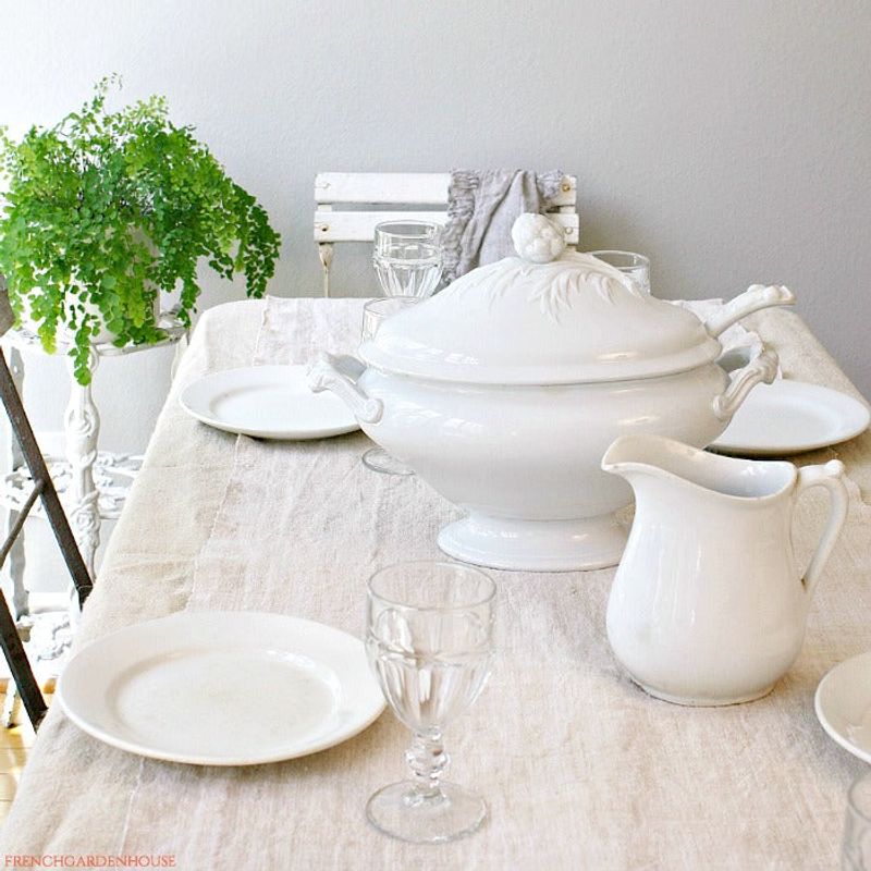 Ironstone Tureen Centerpieces