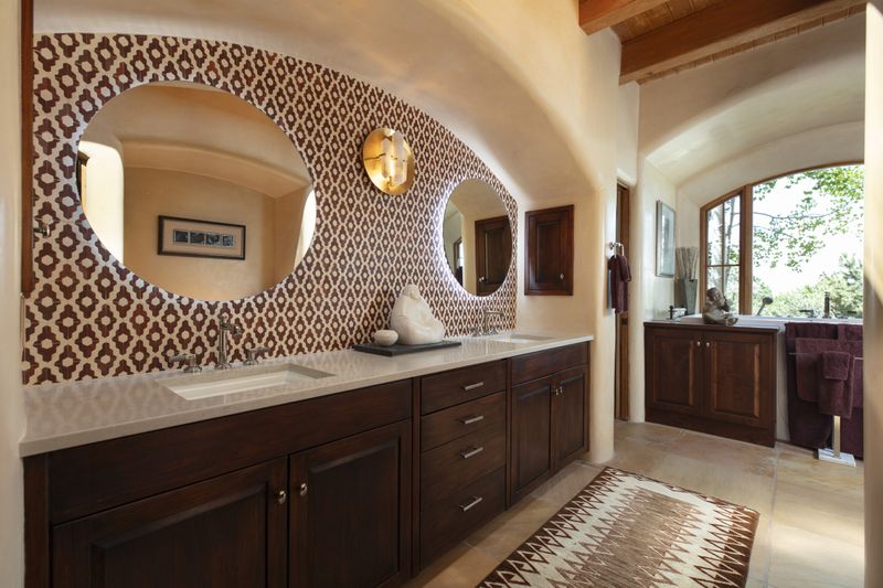 Pueblo Revival Powder Room