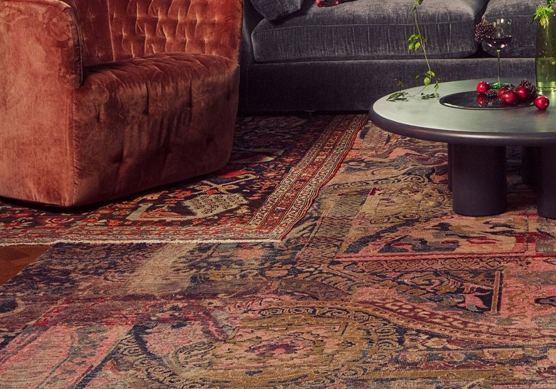 Layered Vintage Wool Rugs