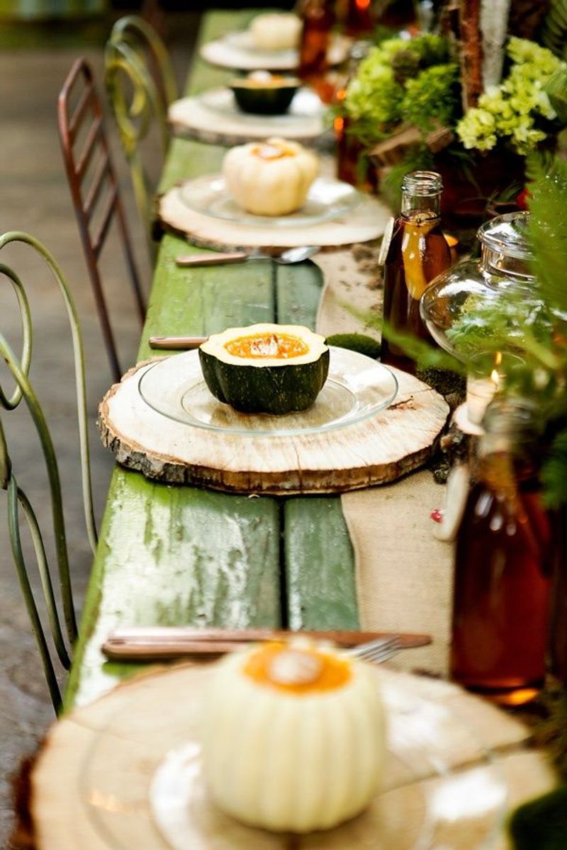 Wood Slice Chargers Or Coasters For Tables