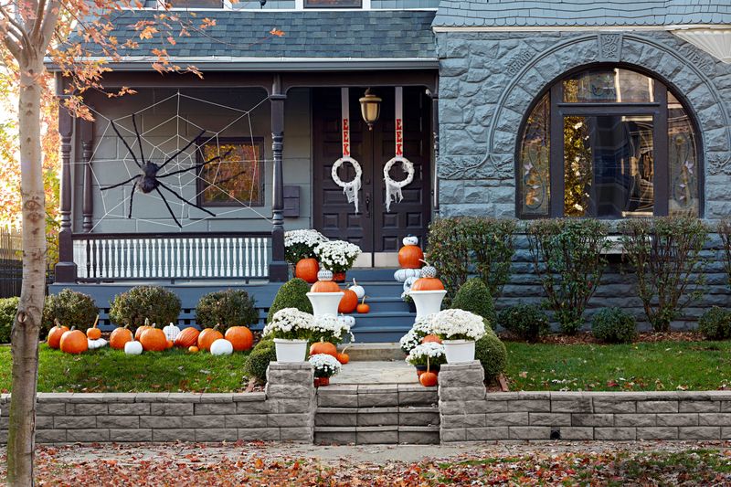 Southern-Style Wraparound Porch With Ghostly Drapes