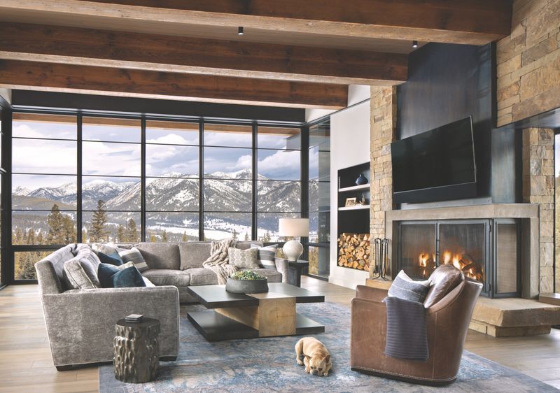 Layered Rugs And Oversized Sectional Sofas