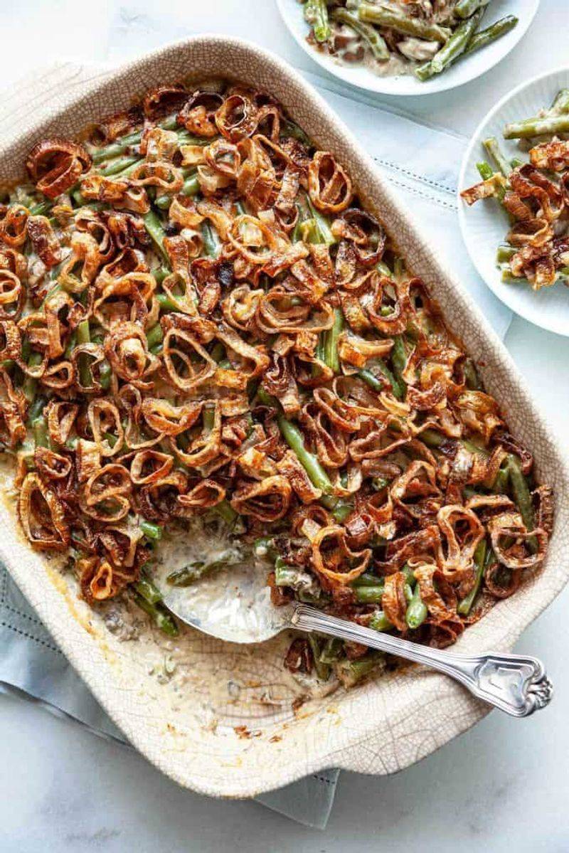 Green Bean Casserole with Crispy Shallots