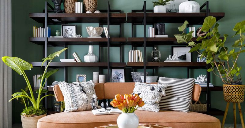 Cluttering Open Shelving With Too Many Items