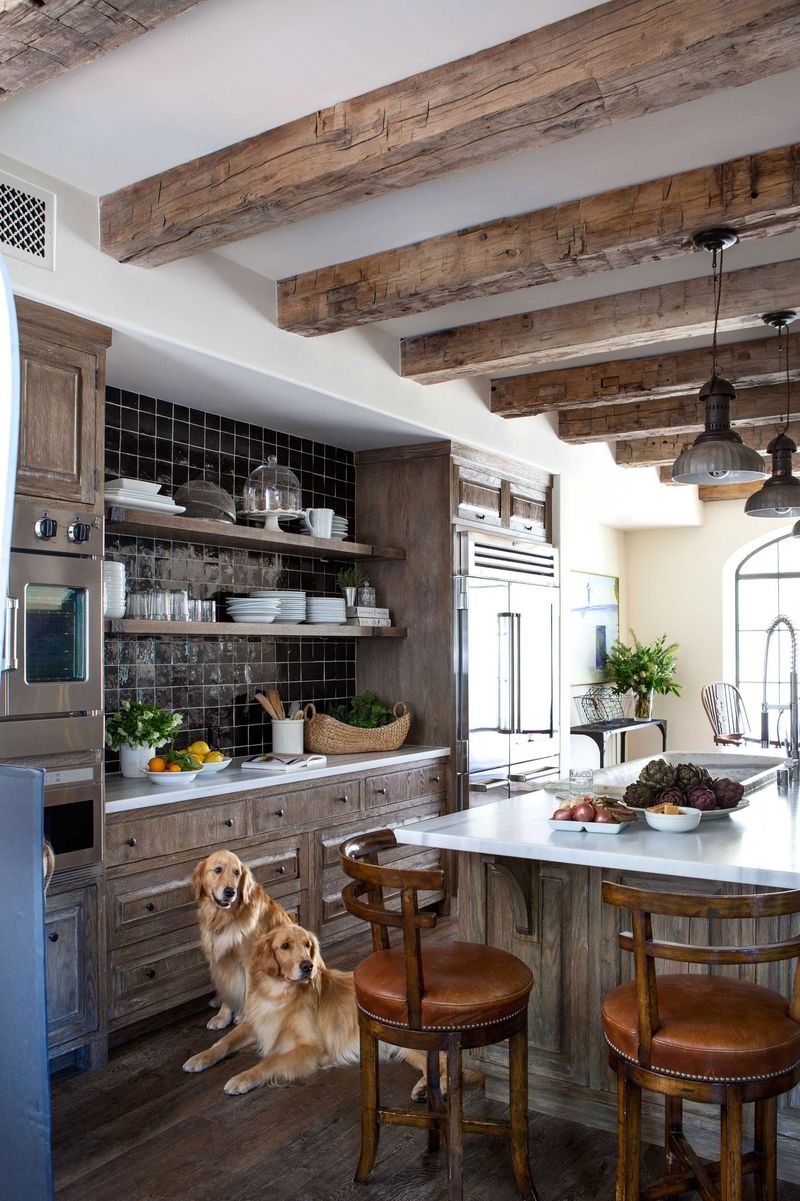 Rustic Wooden Beams Create Warm Atmosphere