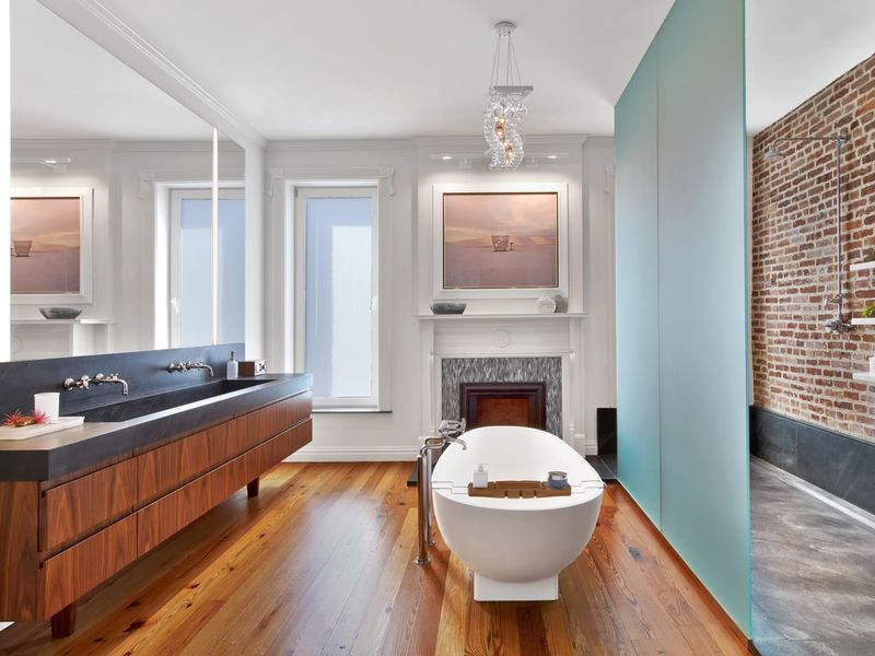 Expose Brick Walls With Retro Lighting Elements