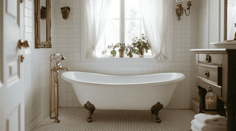 Add A Clawfoot Tub With Ornate Detailing