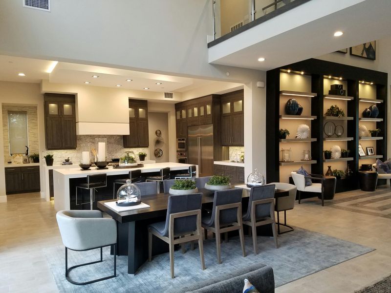 Open up shelves instead of closed cabinets