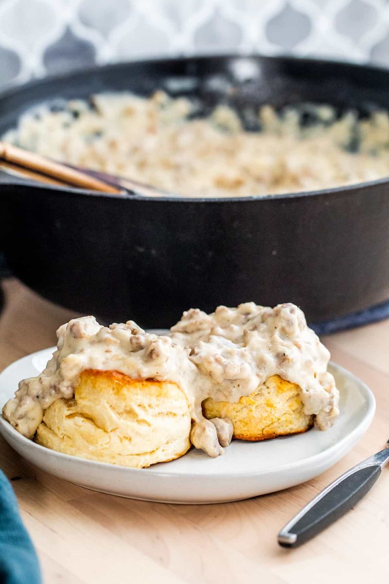 Buttermilk Biscuits and Sausage Gravy