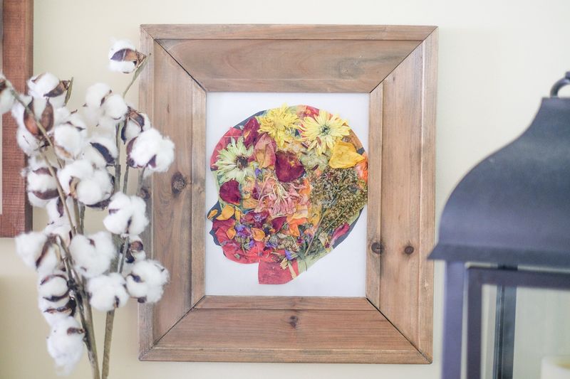 Pressed Autumn Leaf Art in Quarter-Sawn Frames