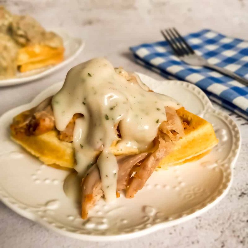 Creamy Chicken and Waffles