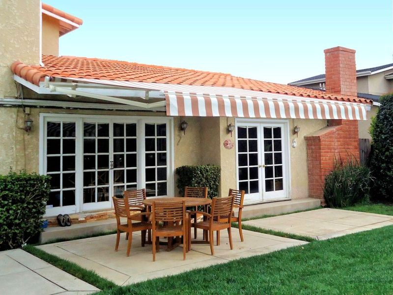 Fire-Engine Striped Awnings