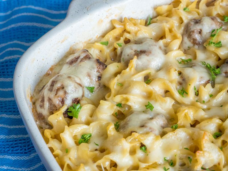 Swedish Meatball Noodle Bake
