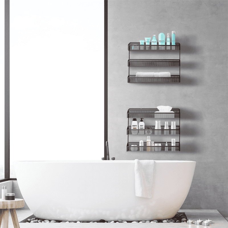 8 Brooklyn Studio Hacks To Boost Storage Without Clutter - Decor Hint Wall-Mounted Spice Rack in Bathroom