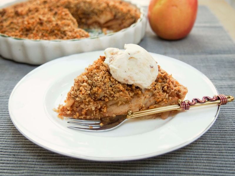 Sour Cream Apple Pie with Walnut Streusel
