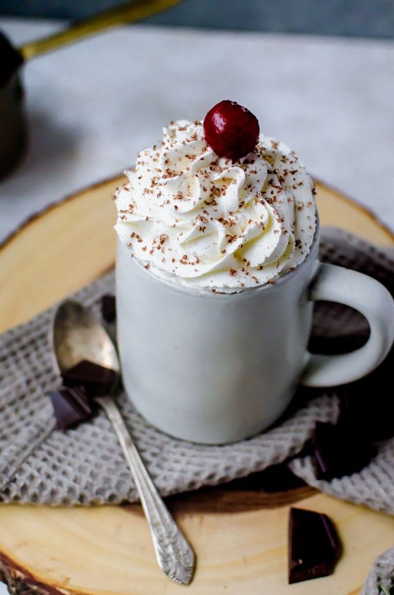 Black Forest Hot Chocolate With Cherry Syrup
