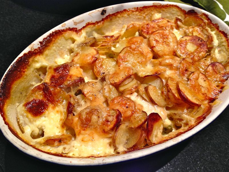 Scandinavian Salmon And Dill Potato Gratin