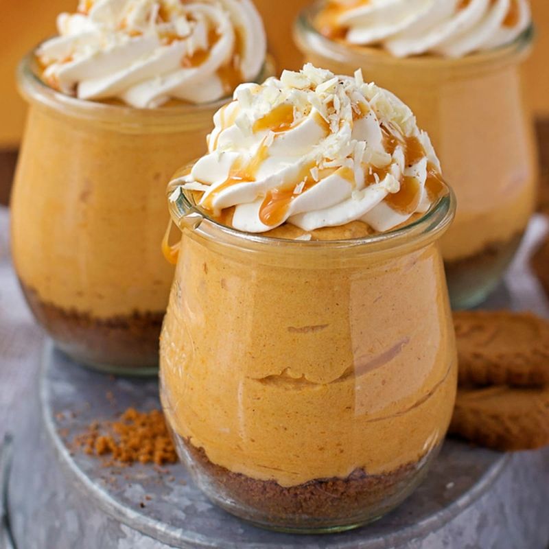 No-Bake Pumpkin Cheesecake Jars