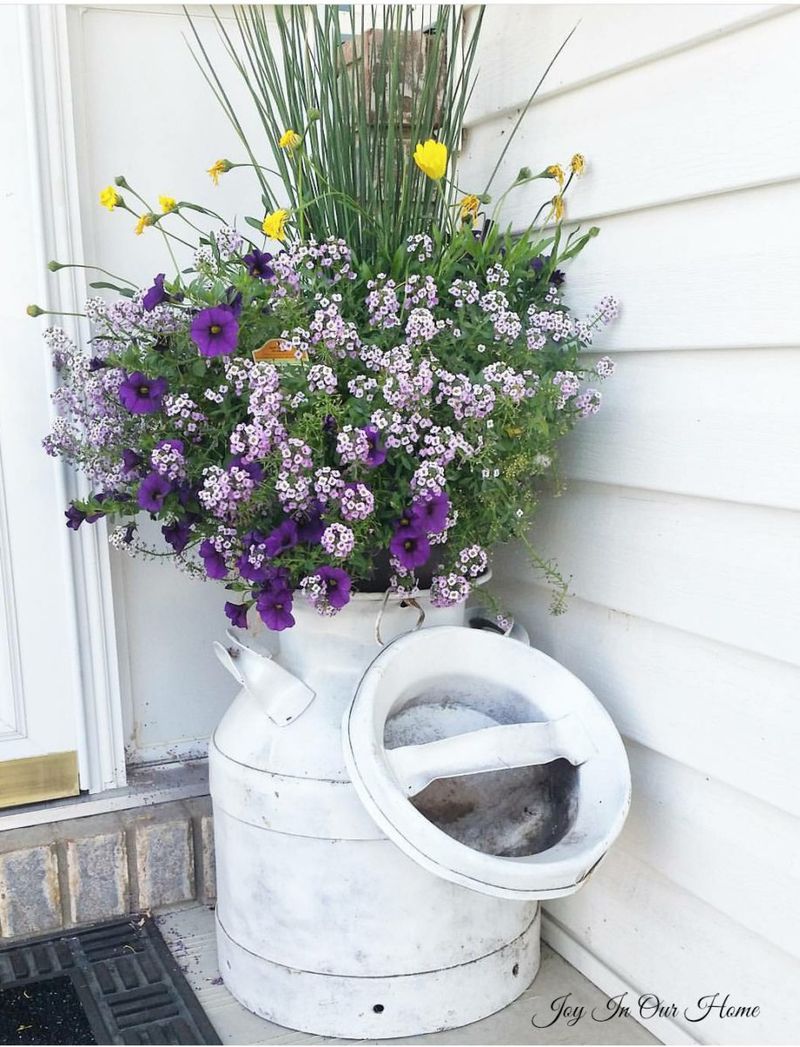 Vintage Milk Can Planters