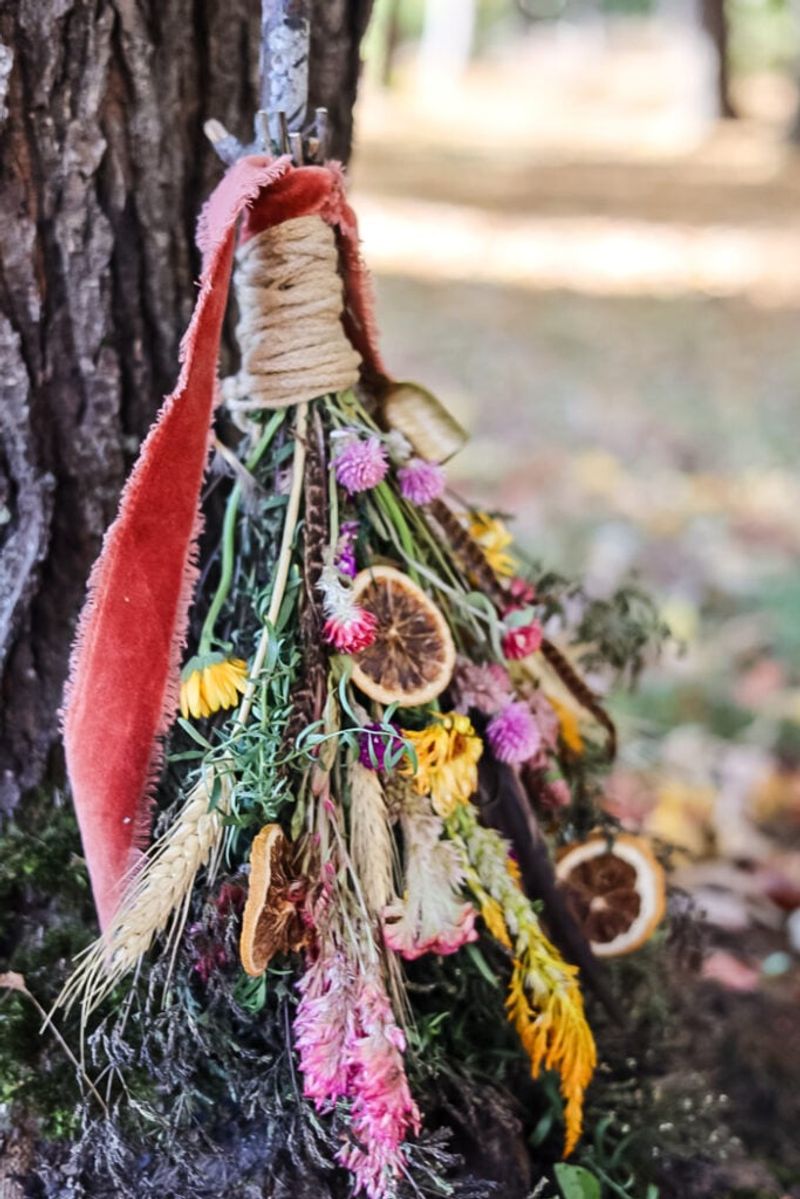 Leafy Witch Broomsticks
