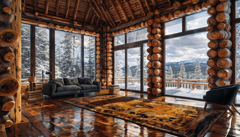 Floor-To-Ceiling Windows With Snowy Views