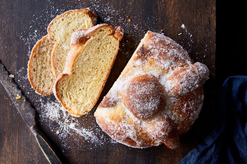 Pan de Muerto With Piñon Nuts