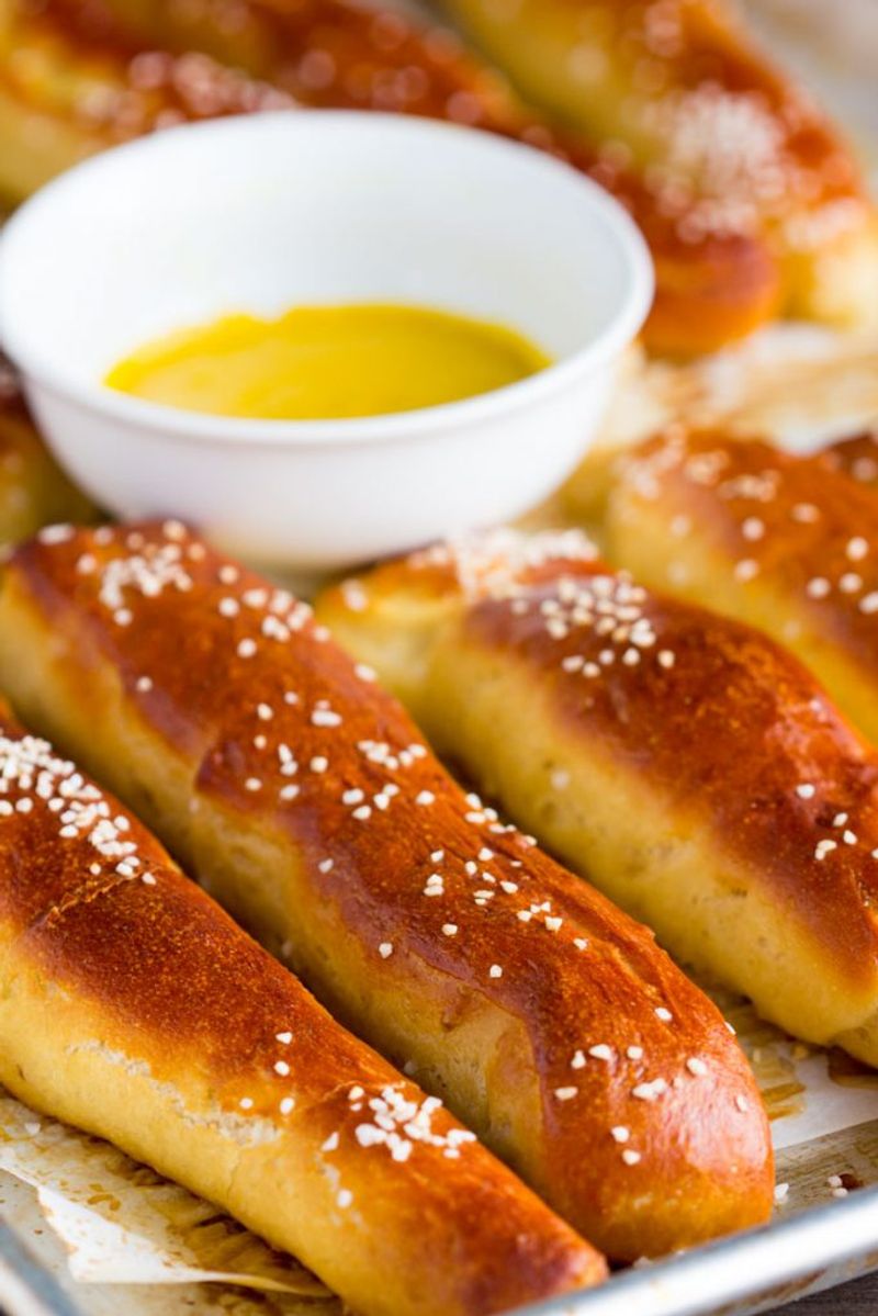 Soft Pretzel Sticks With Mustard: Twisted Treasures