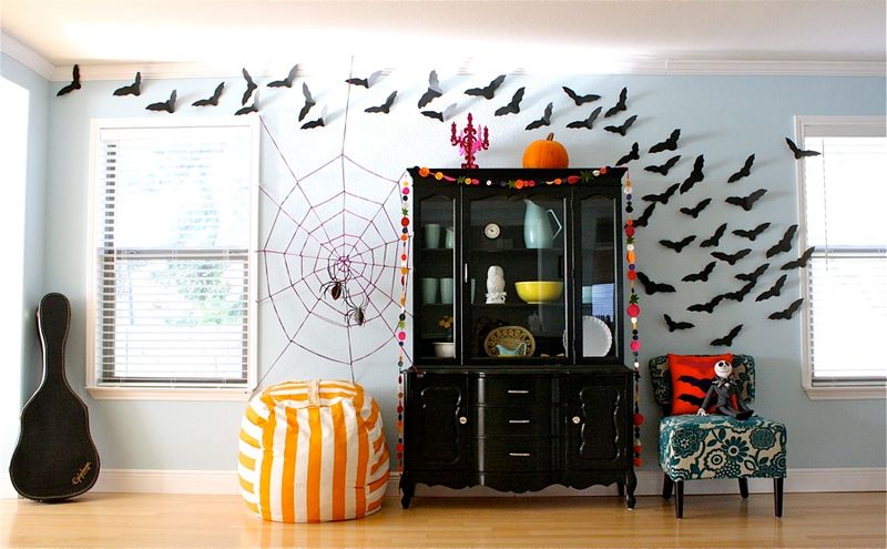 Faux Spider Webs On Modern Furniture