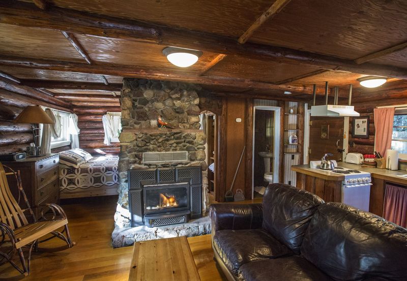 Vintage Kitchen With Shared Chimney Wall