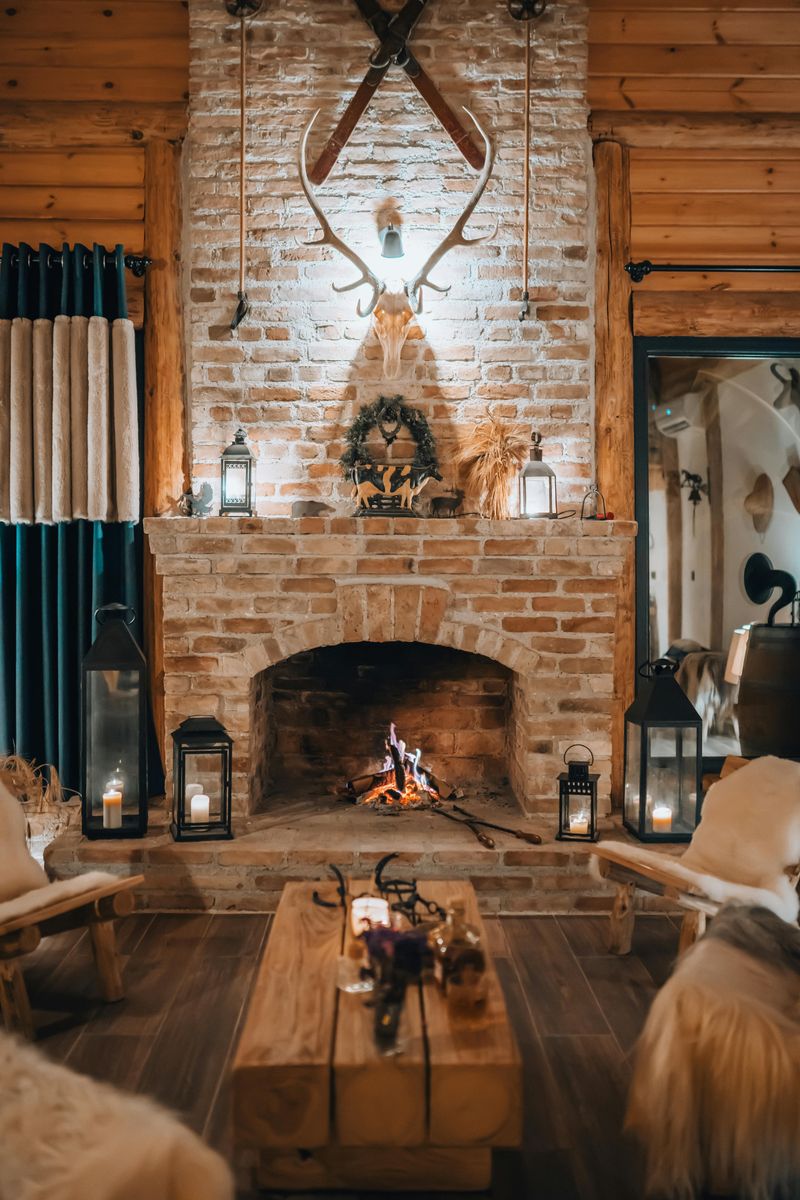 Mantel With Lanterns And Candles